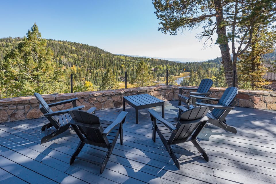 Deck off the Main Living Space with amazing 360 degree views and views of Columbine Lake