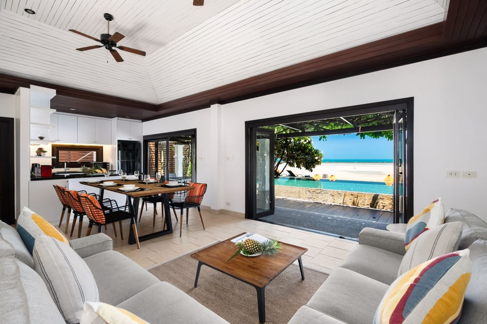 Beach view from living area. 