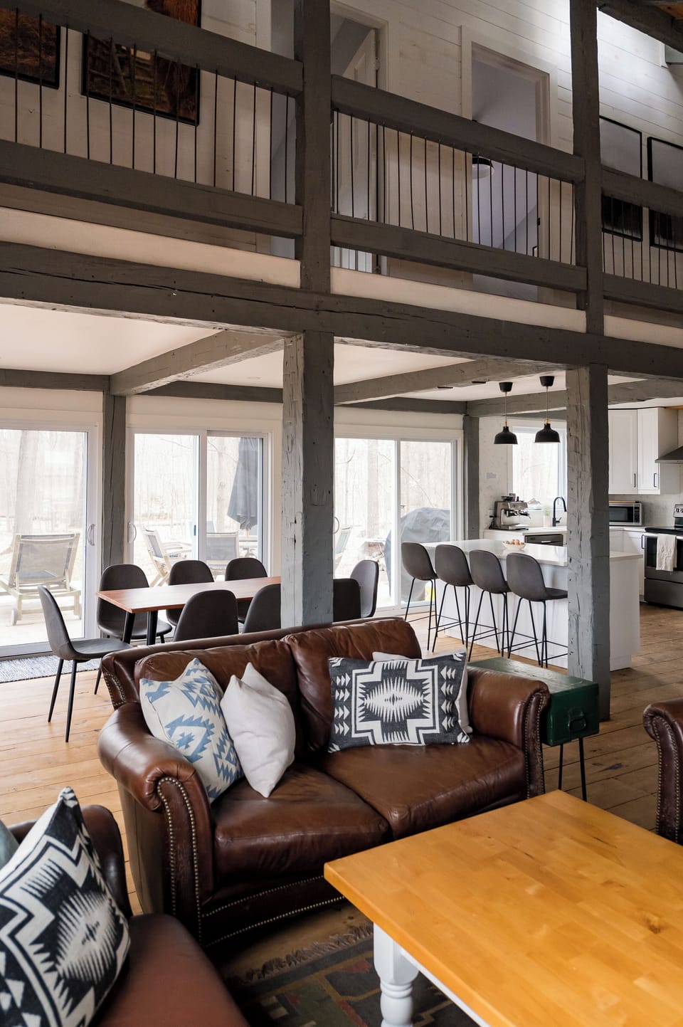 Spacious and Open Concept Great Room with Upstairs balcony.