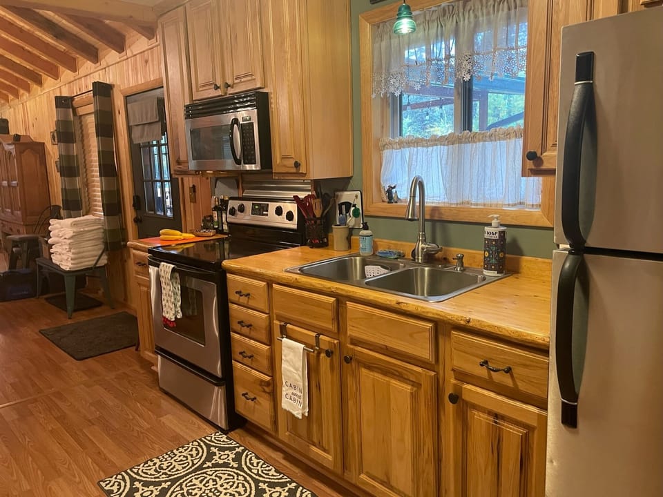 Fully stocked kitchen
