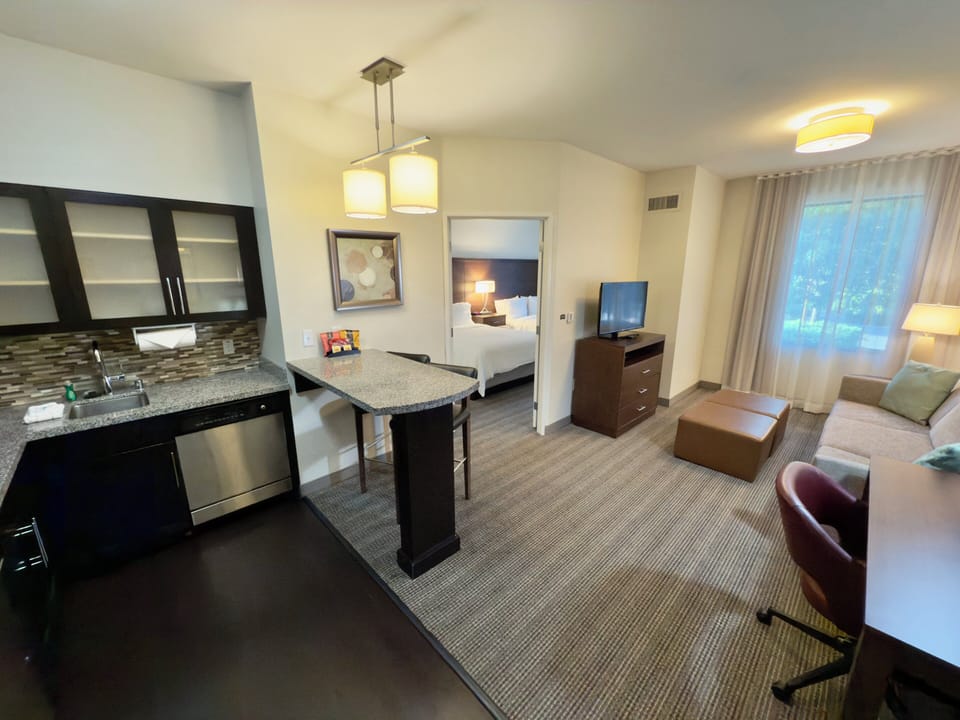 In-room safe, desk, iron/ironing board, free cribs/infant beds