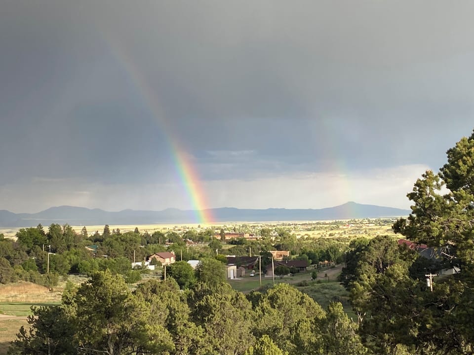 Double Rainbow View from the deck