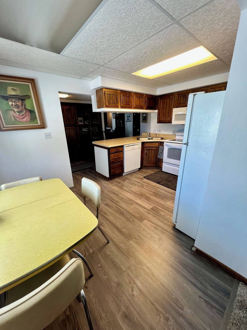 Looking at kitchen from living room