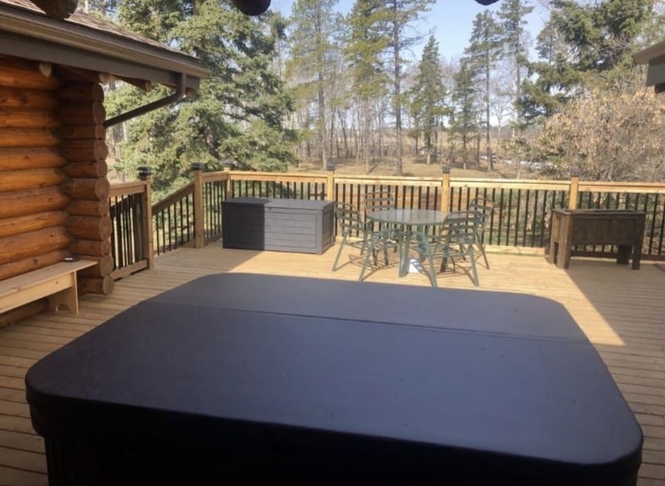 Hot tub and back deck