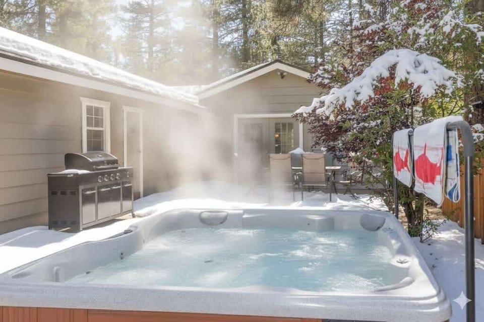 Enjoy your own private spa. Close to Snow Summit and Village.