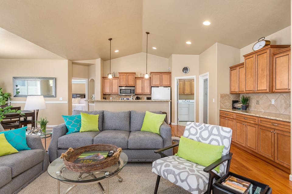 Living Room and Galley Kitchen