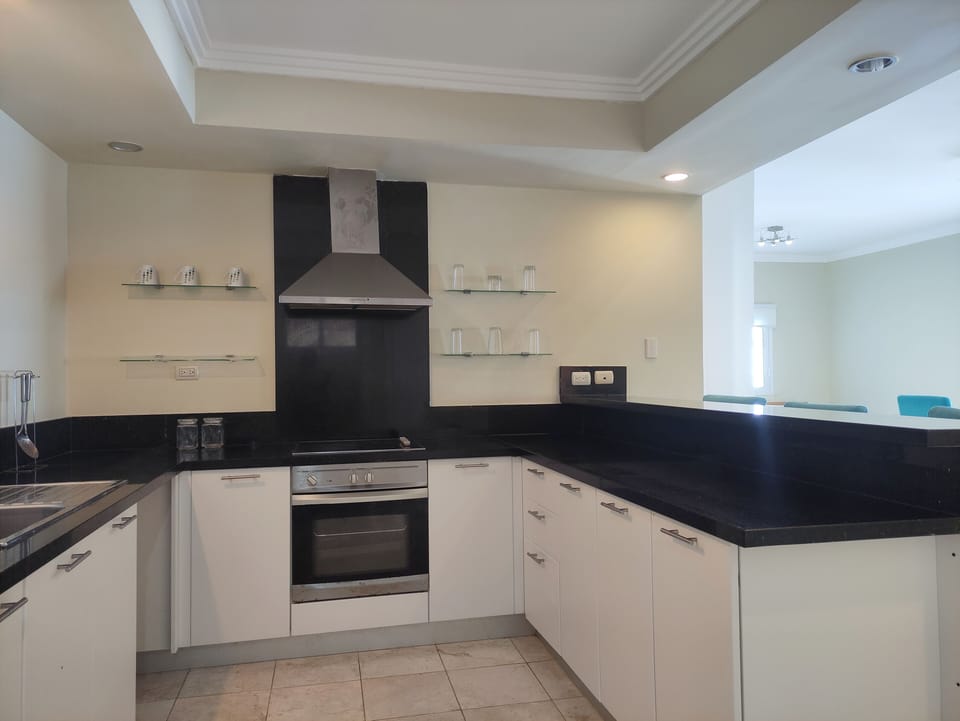 The kitchen comes with fridge, oven and all the necessary tools for cooking