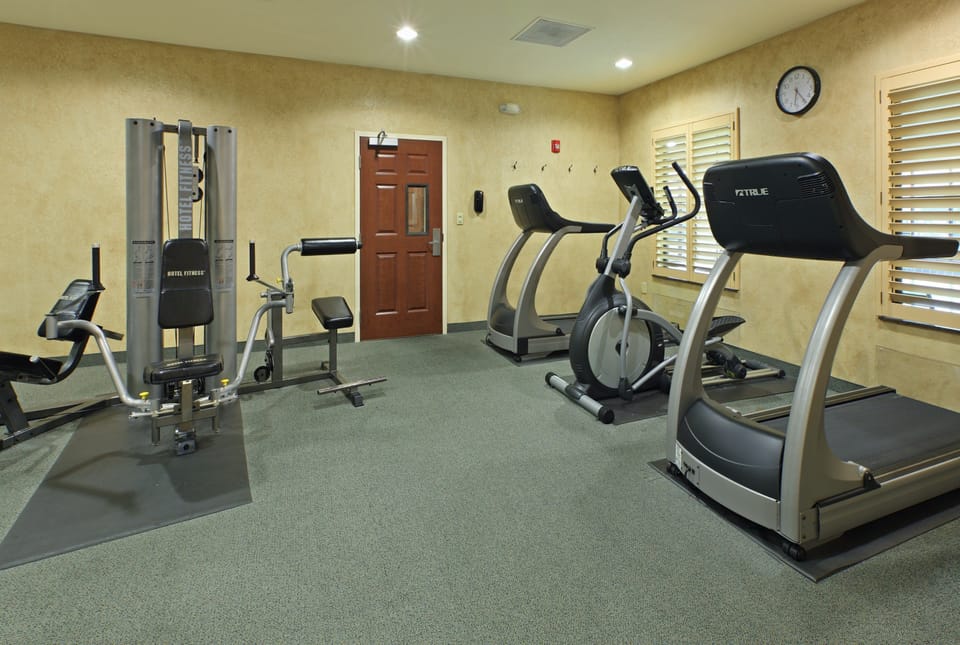 Keep up your fitness routine at the gym.