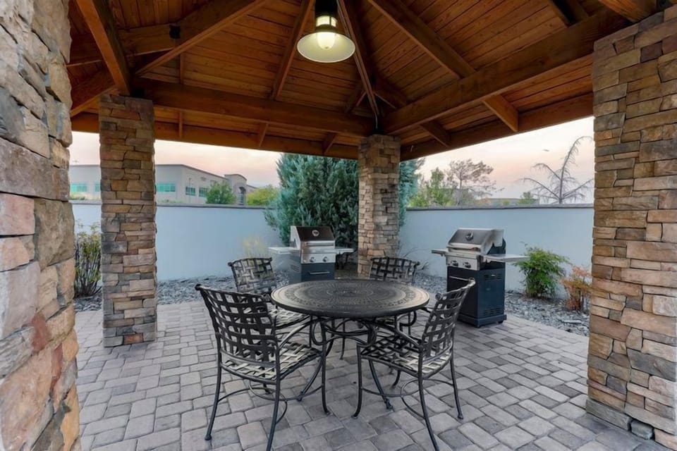 Use our outdoor grills and enjoy a meal at our patio tables.