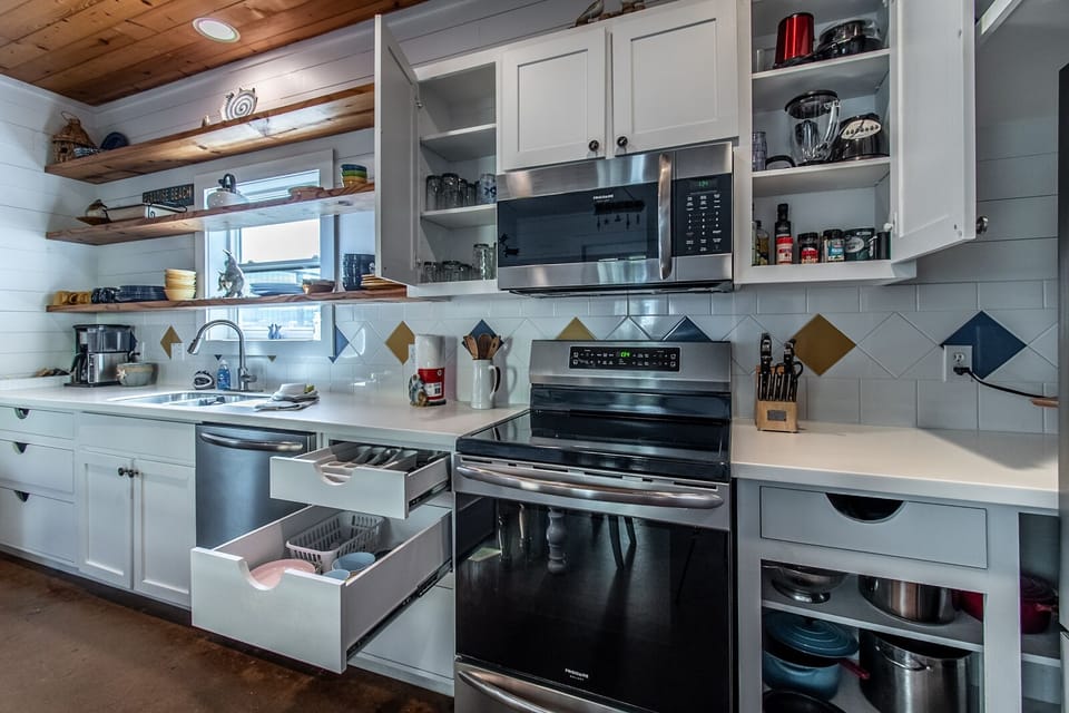 Enjoy cooking or don't want to drag the crew out?? No worries, we offer a stocked kitchen