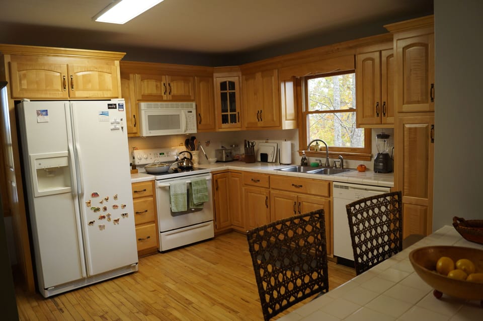 Fully equipped large kitchen.  Coffee bar with coffee, tea and pods available.  