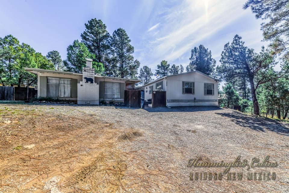 Side of home and parking area