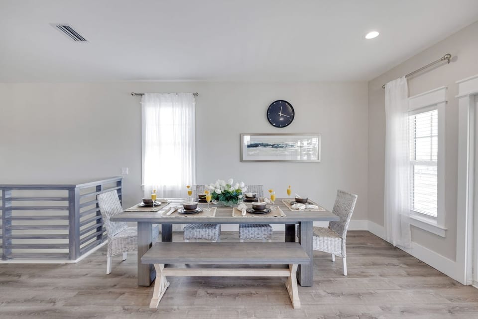 Dining Table offers seating inside for 6