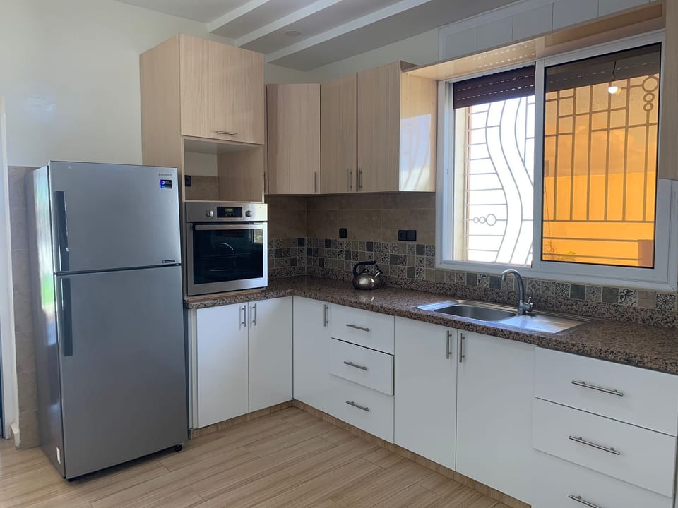 A fully equipped kitchen stocked with everything you'll need during your stay.