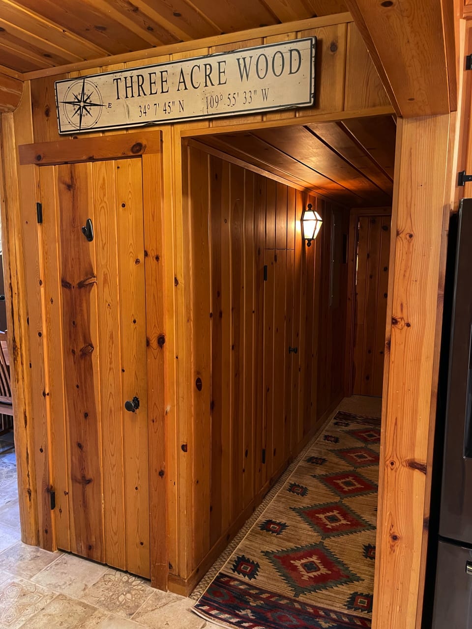 Entry way and hallway to primary bedroom and bathroom. 