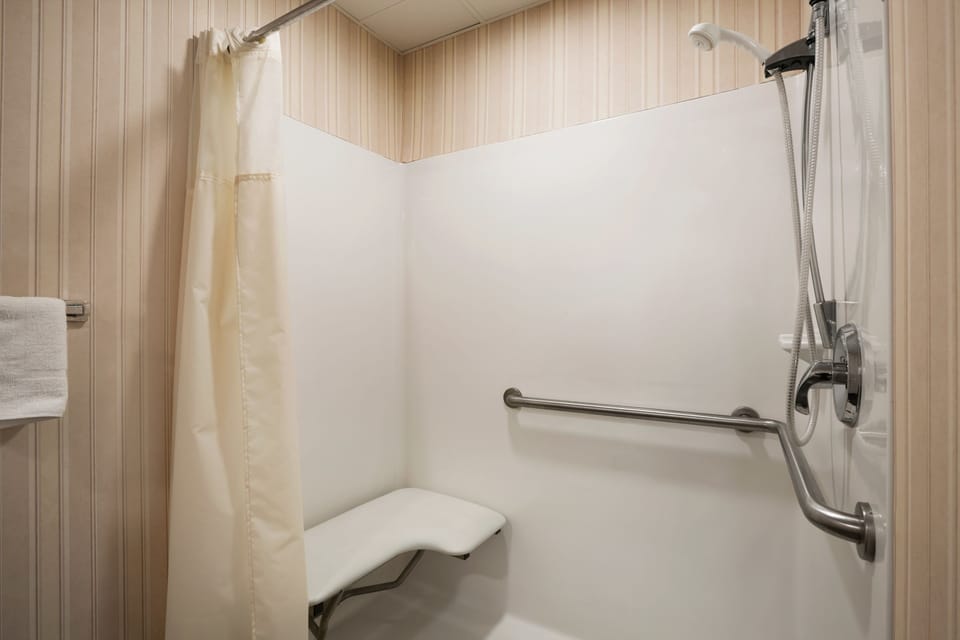 Standard Room, 1 King Bed, Accessible | Bathroom | Towels
