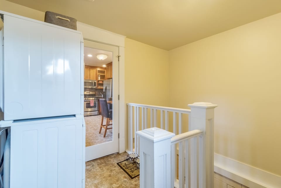Access to the basement from the kitchen