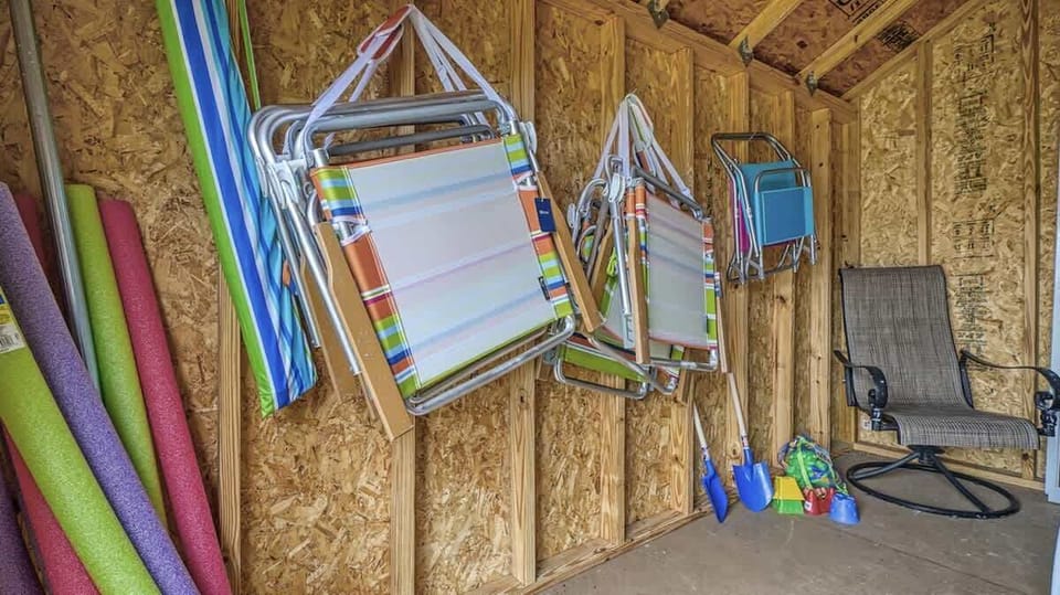 Beach chairs and toys for your use!