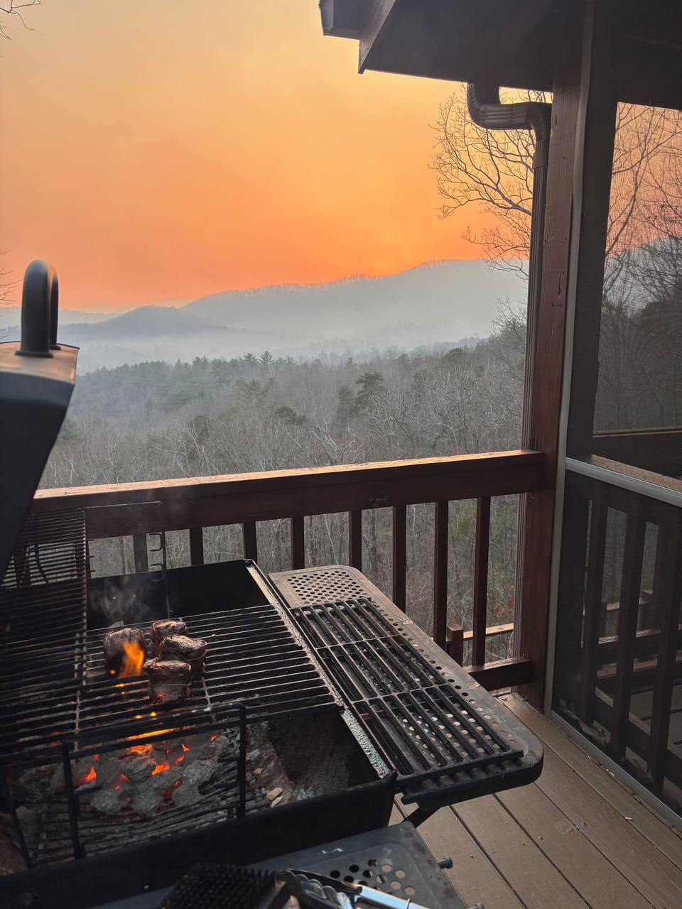 Views from the grill! Bring your own charcoal!