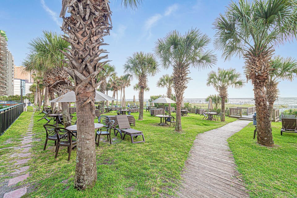 Sip, sun, and stroll! This palm-lined paradise is your backyard—perfect for morning coffee, lazy afternoons, or a sunset walk straight to the beach.