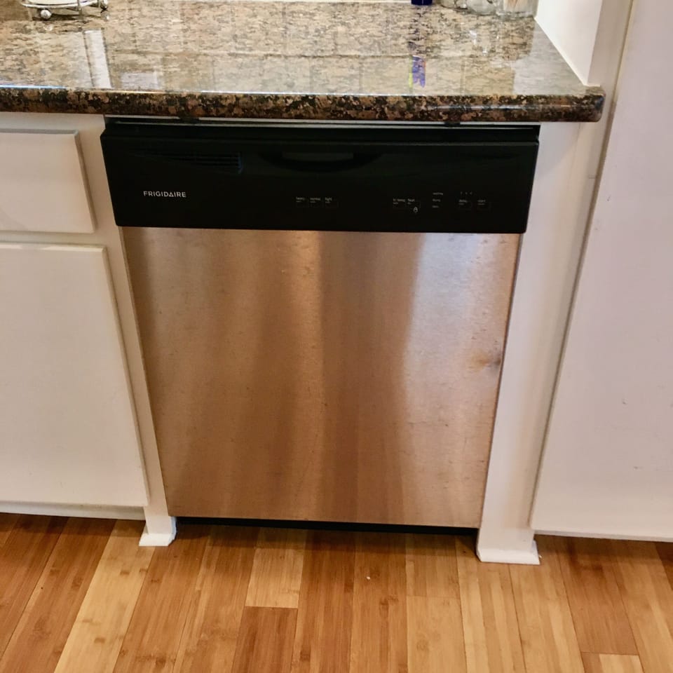 dishwasher w/ wash tablets provided.