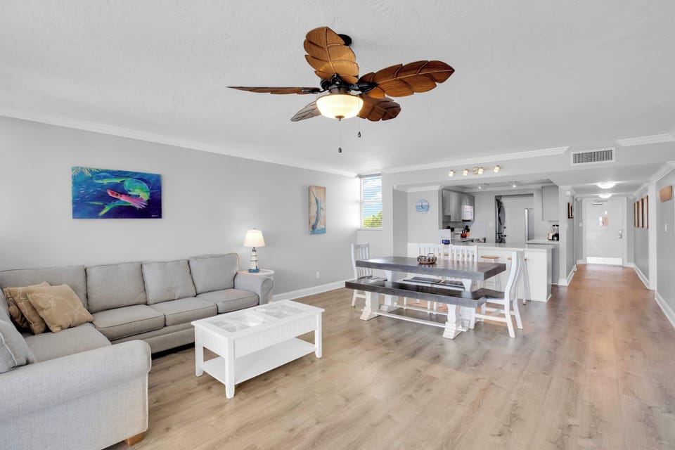Comfortable living room and dining table