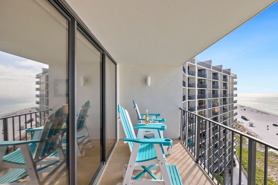 You’ll have plenty of space to sit and move around on the balcony.