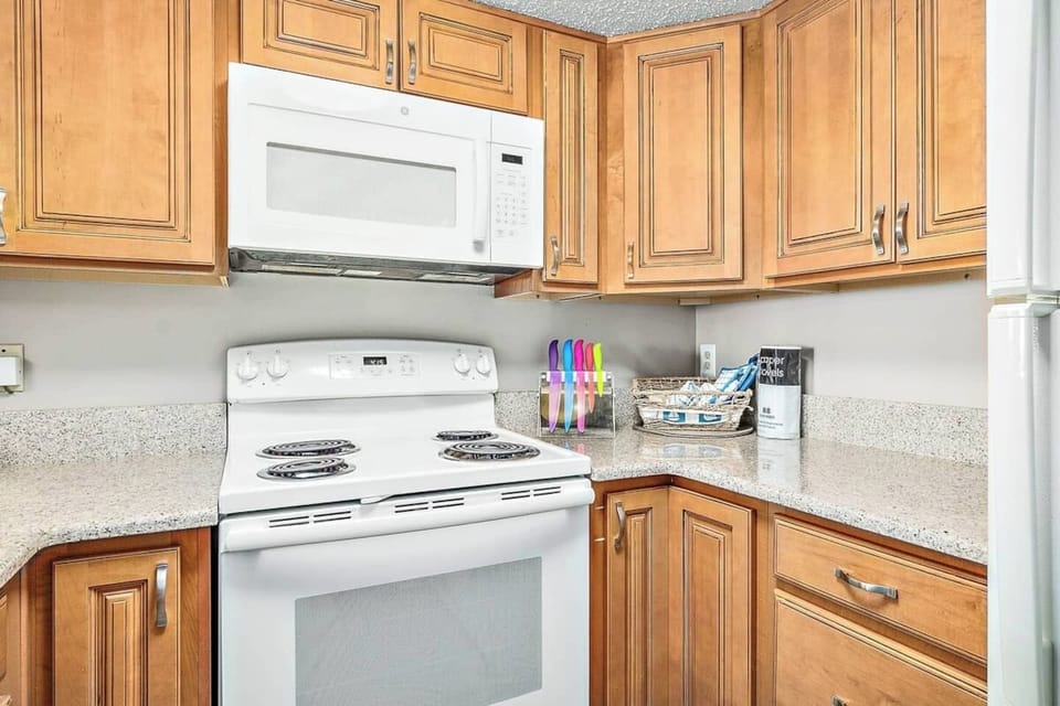 Whip up your favorite meals in this well-equipped kitchen.