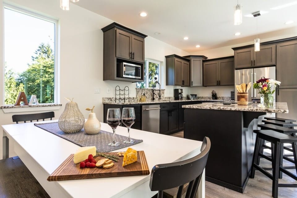 Kitchen and dining area is a great place to gather