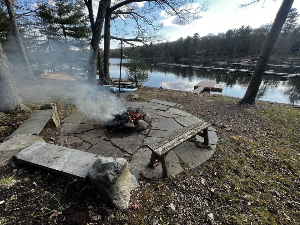 Firepit on the water