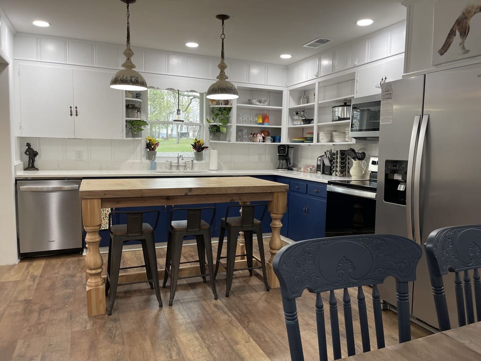 Newly remodeled kitchen that is fully stocked with everything you need to cook. 