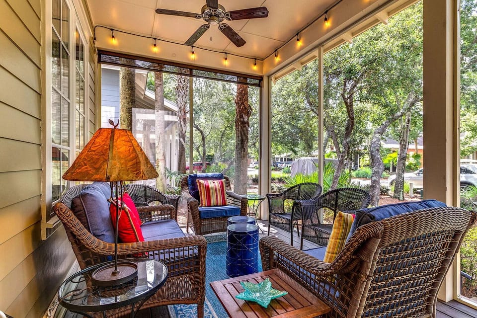 Relax on the screened in porch with a cup of coffee or a glass of wine!