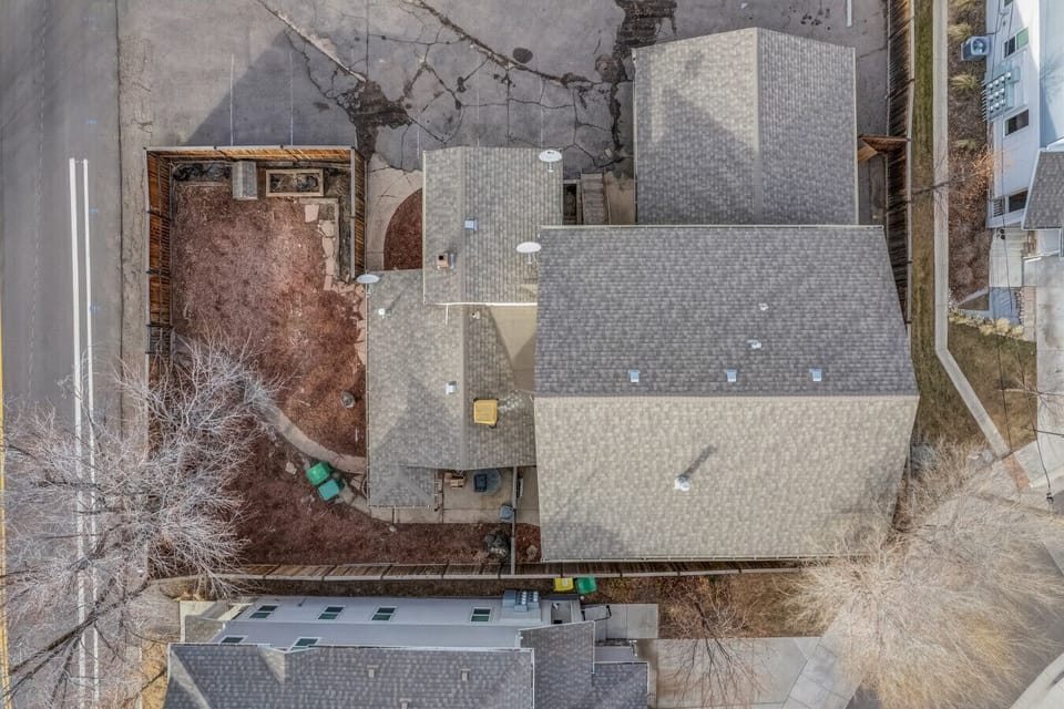 Aerial view of the property