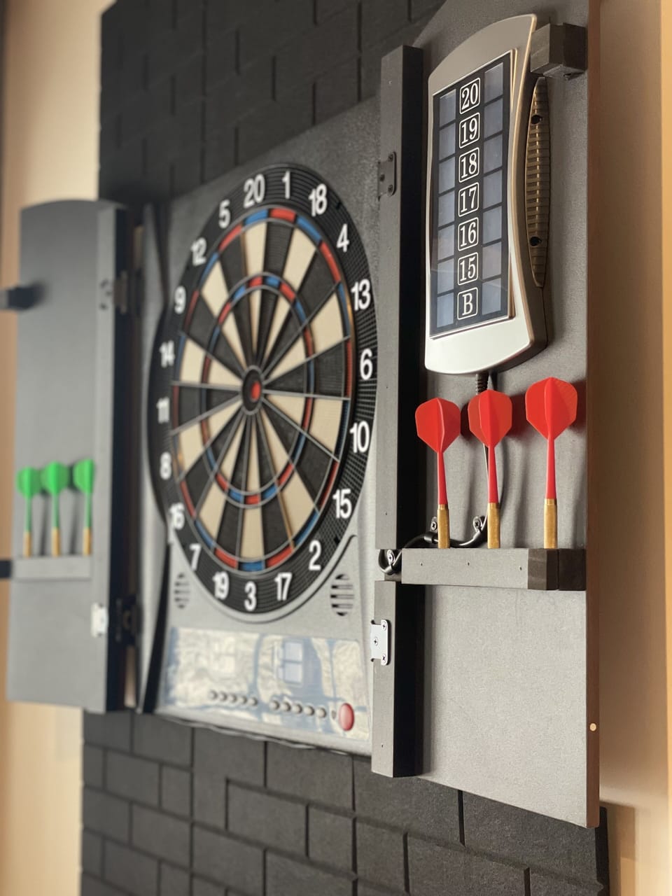 Electric dartboard. Plenty of sounds to keep the action rolling. 