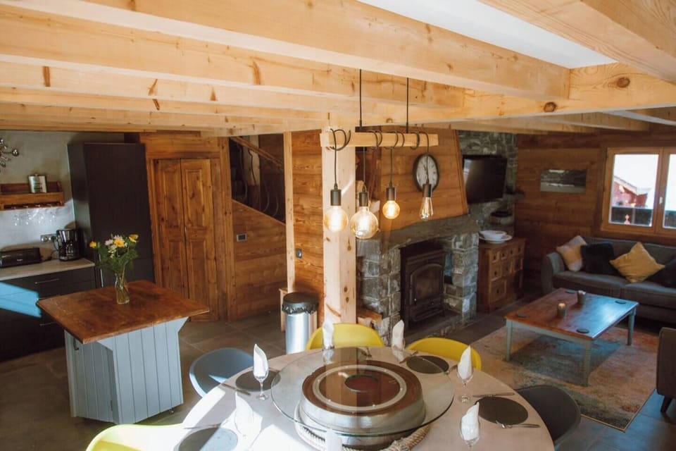 Dining area and fire
