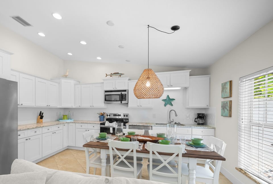 Bright open kitchen space