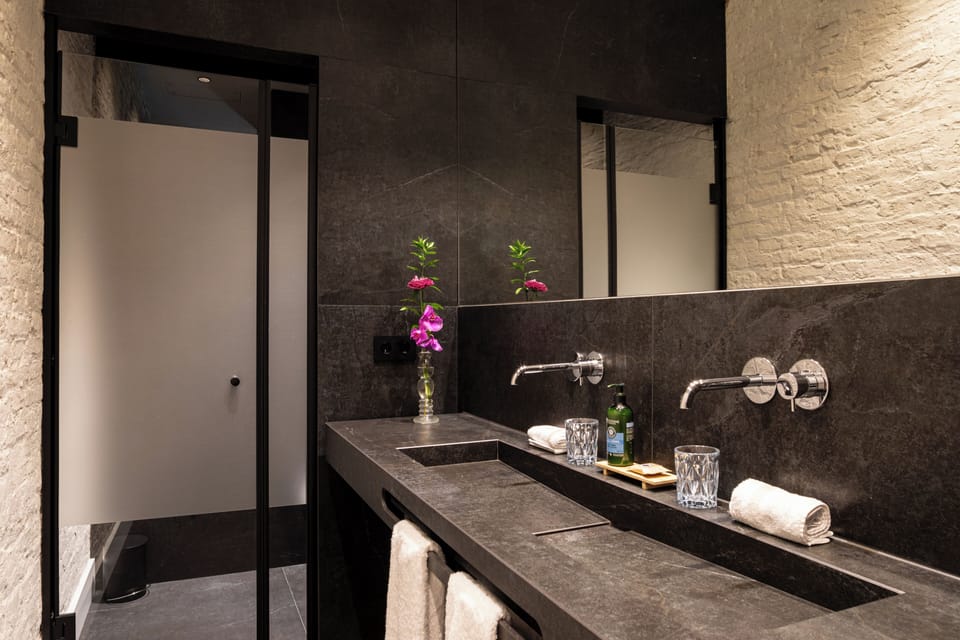 Premium | Bathroom | Shower, hydromassage showerhead, hair dryer, bathrobes