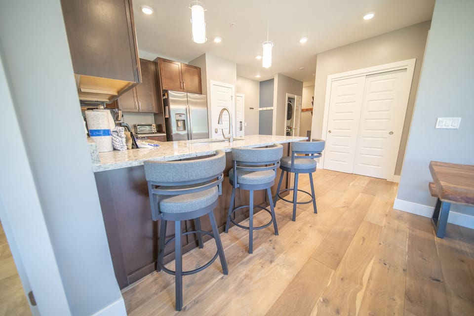 Extra seating at the countertop bar