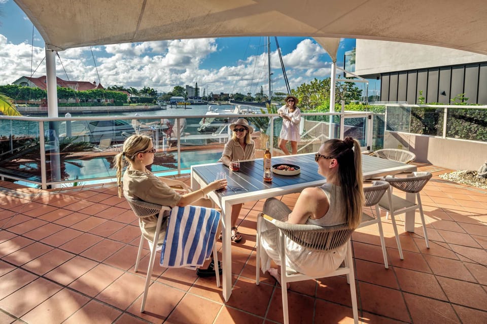 Expansive outdoor deck ideal for entertaining guests