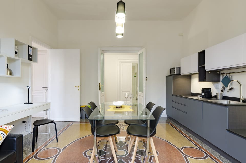 Apartment, 1 Double Bed with Sofa bed, City View | Private kitchen | Fridge, microwave, stovetop, dishwasher