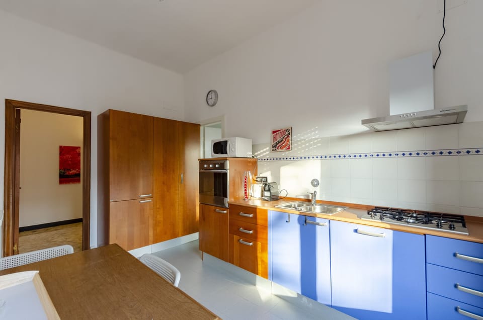 Apartment, 3 Bedrooms, Balcony, City View | Private kitchen | Espresso maker, dining tables