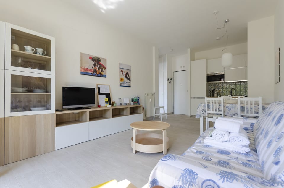 Apartment | Living area | 32-inch flat-screen TV with cable channels, TV