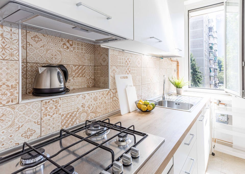 Apartment | Private kitchen | Fridge, microwave, oven, espresso maker