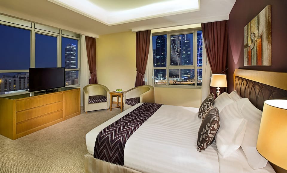 In-room safe, desk, laptop workspace, blackout drapes