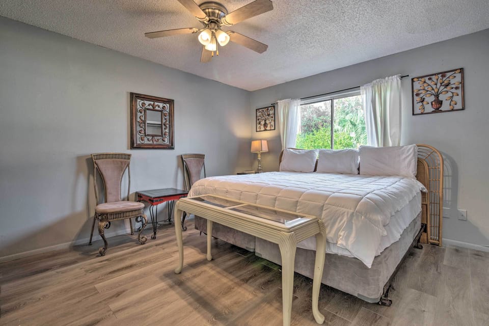 Bedroom 1 | California King Bed | Smart TV w/ Cable | En-Suite Bathroom
