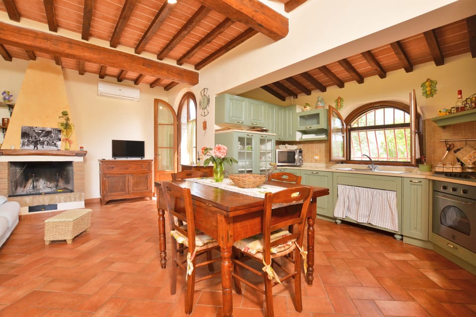The dining-living area with kitchen