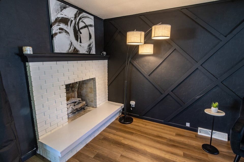 Cozy fireplace area