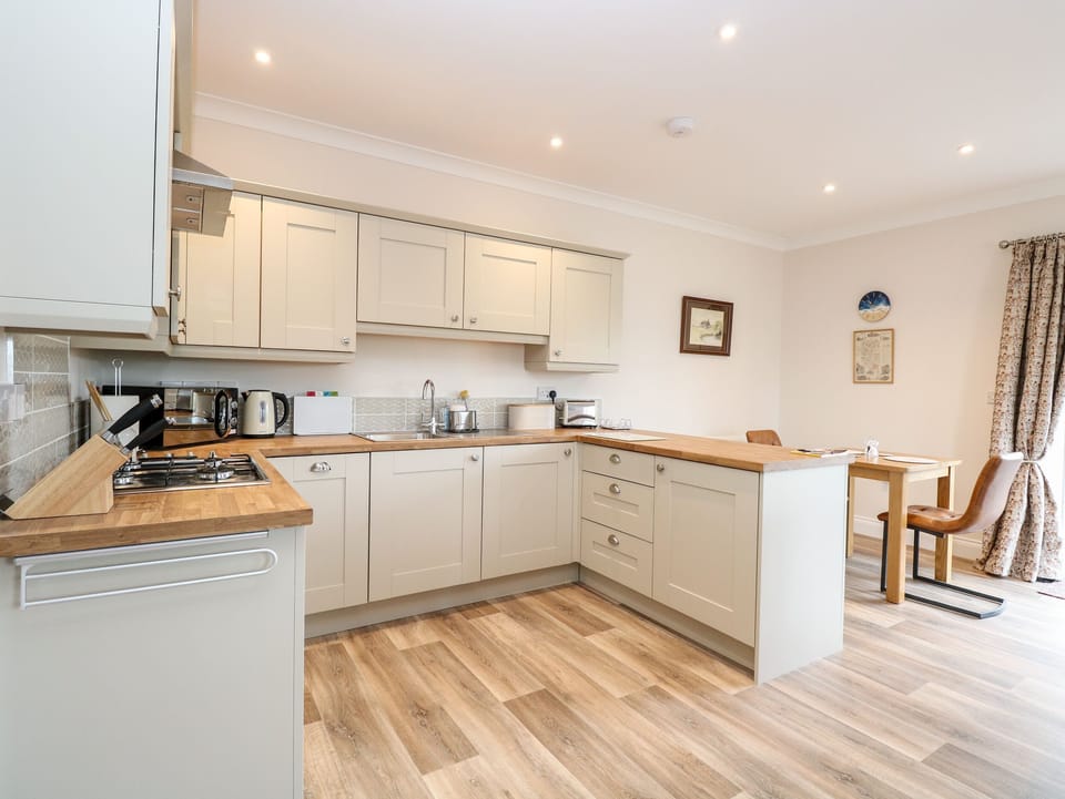 Fridge, dishwasher, electric kettle, toaster