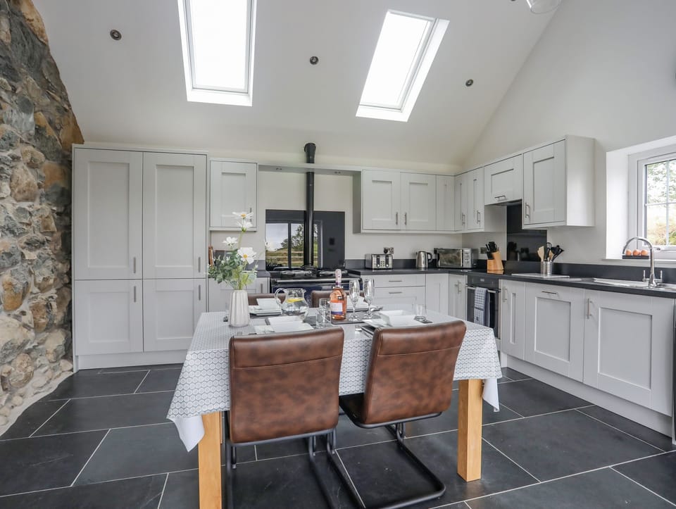 Fridge, dishwasher, electric kettle, toaster