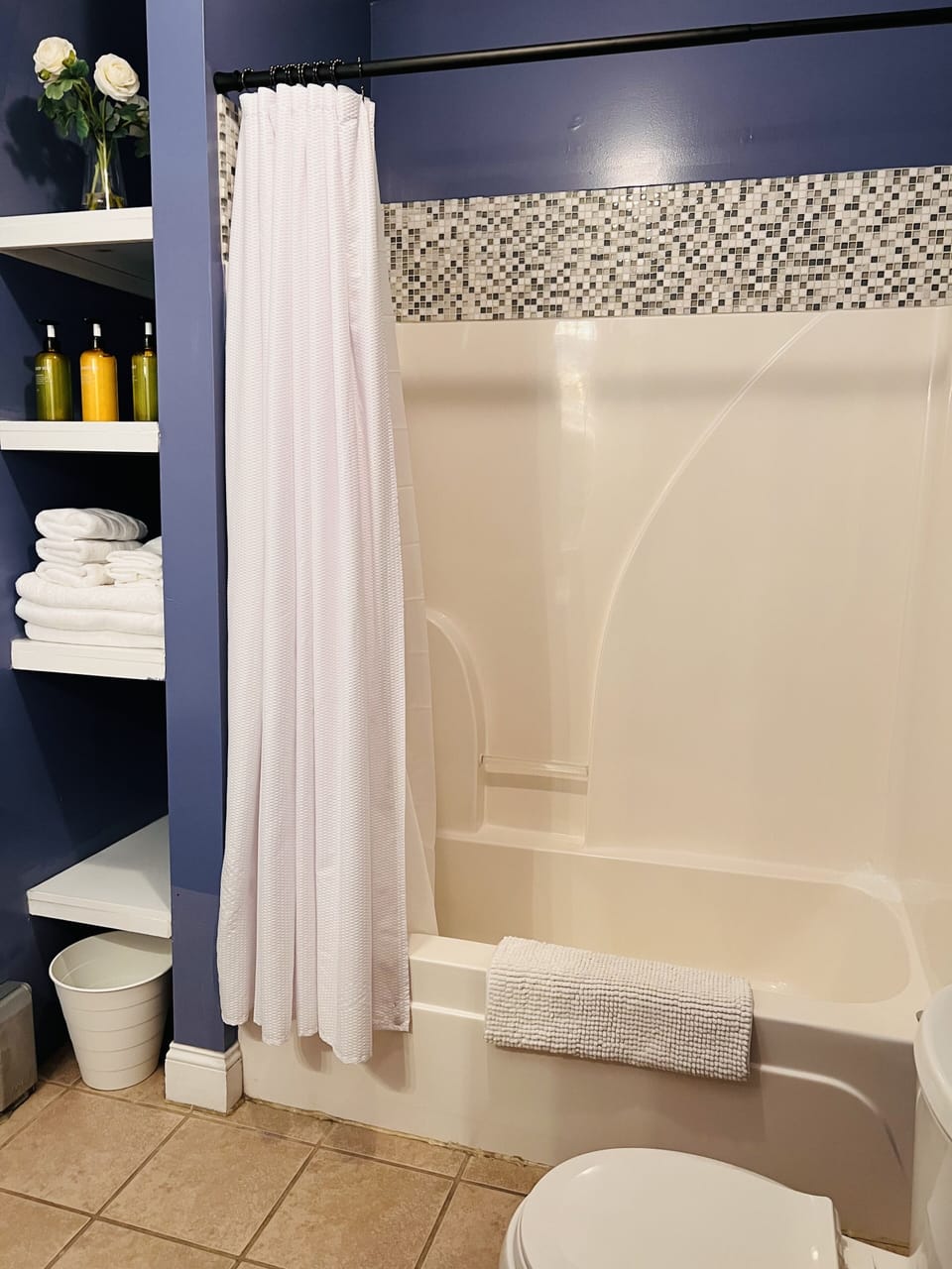 Take a hot shower or relax in the tub